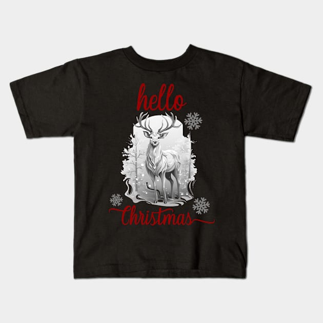 Hello Christmas Kids T-Shirt by Mysooni